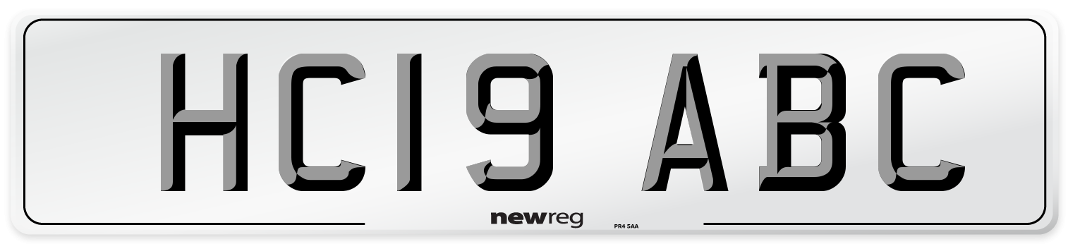 HC19 ABC Number Plate from New Reg